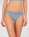 Natori Bliss Perfection V-kini Briefs (one Size) In Windy Blue