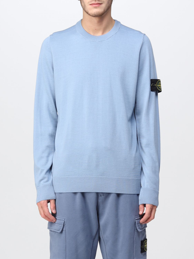 Stone Island Sweater  Men Color Sky Blue In Sky Blue
