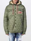 Dsquared2 Quilted Nylon Overshirt Jacket In Military