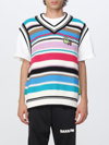 Barrow Logo Wool Blend Tricot Knitted Vest In Multicolor