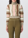 Dsquared2 Striped Crop Jumper In Fuchsia