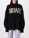 Rotate Birger Christensen Brandy Oversized Wool-blend Sweater In Black
