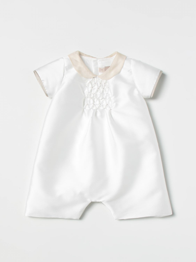 La Stupenderia Babies' Front Gathered-detail Romper In White