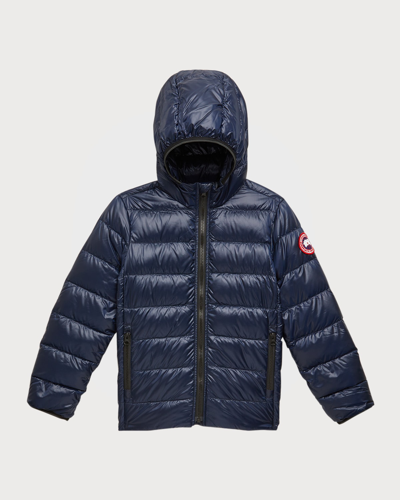 Canada Goose Kids' Crofton Water Resistant Quilted 750 Fill Power Down Jacket In Atlantic Navy