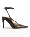 Bottega Veneta Black Loft 100 Leather Pumps In Nero