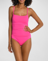 La Blanca Island Goddess Lingerie Mio One-piece Swimsuit In Pop Pink