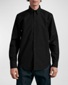 Rag & Bone Icons Zac 365 Slim-fit Cotton-poplin Shirt In Black