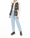 DAWN LEVY EVELYNN SHEARLING PUFFER VEST