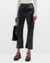 CITIZENS OF HUMANITY ISOLA LEATHER BOOTCUT ANKLE trousers