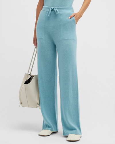 Tse Cashmere Recycled Cashmere Straight Leg Pants In Blue Bird