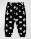 DOLCE & GABBANA KID'S SCATTERED LOGO JOGGERS