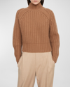Vince Turtleneck Cashmere Sweater In Camel