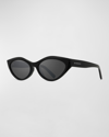 GIVENCHY MIRRORED ACETATE CAT-EYE SUNGLASSES