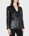 Kobi Halperin Benji Single-button Faux-leather Jacket In Black