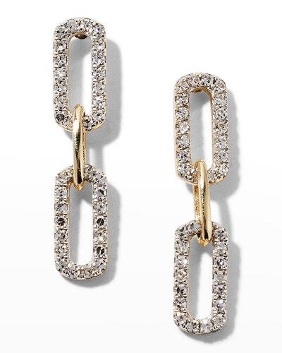 Stone And Strand Diamond Sparkle Chain Earrings In Gold