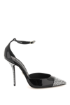 Dolce & Gabbana Cardinale 105 Rhinestone Embellished Pumps In Patent Leather In Black