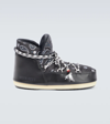 Alanui Moon Boot Full Moon Bandana-print Shell And Faux Leather Boots In Black Mult