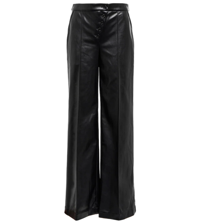 Jonathan Simkhai Lynda Wide-leg Faux Leather Pants In Black