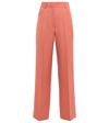 Victoria Beckham '90s High-rise Wool Straight Pants In Dusty Rose