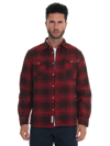 Woolrich Check-pattern Buttoned Flannel Shirt In Nero/rosso