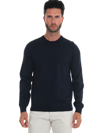 Hugo Boss Eco -sustainable Wool Sweater With Embroidered Logo Boss Botto -l In Blue