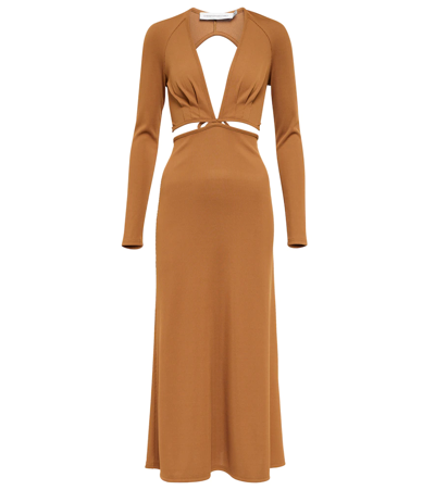 Christopher Esber Cutout Midi Dress In Tan