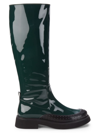Tod's Women's Patent Leather Knee High Boots In Black