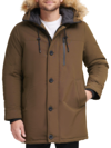 Guess Men's Faux Fur Hooded Parka In Olive
