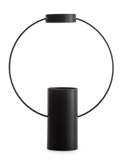 Sagaform Moon Powder-coated Metal Vase In Black