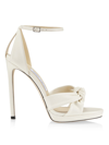 Jimmy Choo Rosie 120 Satin Platform Sandals In Ivory