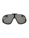 Moncler Visseur Sunglasses In Black Smoke Mirror