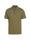 Saks Fifth Avenue Slim-fit Melange Polo Shirt In Burnt Olive