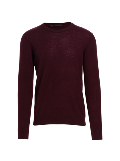 Saks Fifth Avenue Collection Lightweight Cashmere Crewneck Sweater In Wine