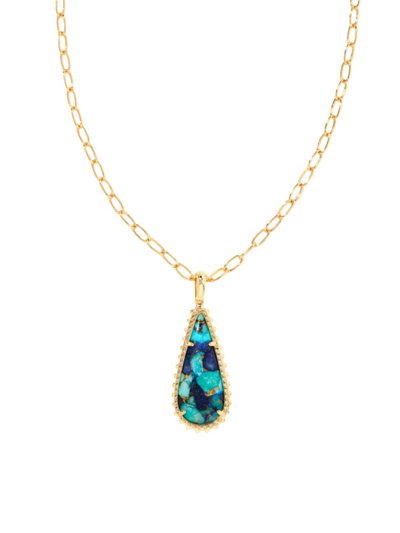 Kendra Scott Payton Crushed Gemstone Long Pendant Necklace In