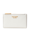 Kate Spade Morgan Saffiano Leather Small Slim Bi-fold Wallet In Halo White