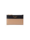 Kate Spade Morgan Colorblocked Saffiano Leather Small Slim Bifold Wallet In Cafe Mocha