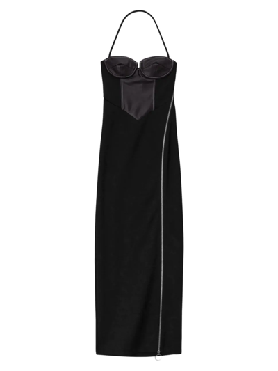 staud faux leather dress Staud Oz Faux Leather Belted Dress