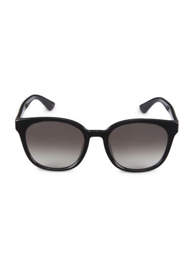 Gucci Line Round Injection Sunglasses In Black