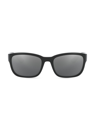 Prada 57mm Rectangle Sunglasses In Black