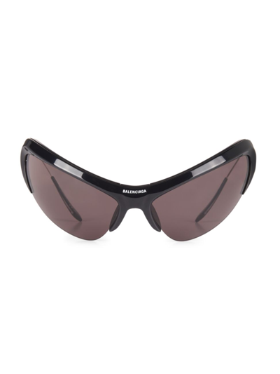 Balenciaga Wire 91mm Geometric Sunglasses In Black
