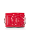 Dolce & Gabbana Patent Leather Logo Crossbody Bag In Red