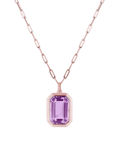 Goshwara Women's Manhattan 18k Rose Gold & Lavender Amethyst Pendant Necklace