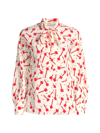 TORY BURCH LOLLIPOP BOW COLLAR BLOUSE