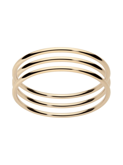 Jennifer Fisher Classic Cylinder 3-piece 10k-gold-plated Bangle Set In Yellow Gold