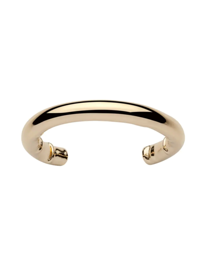 Jennifer Fisher 10k-gold-plated Hollow Tube Cuff In Yellow Gold
