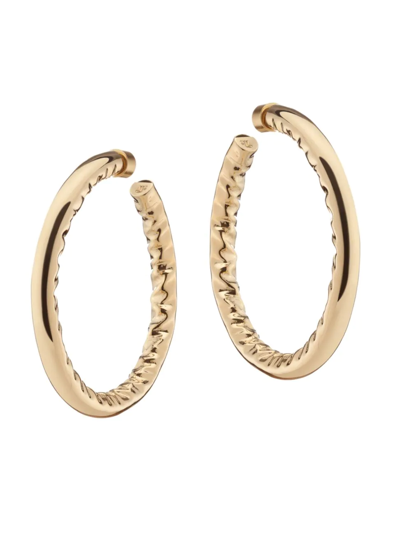 Jennifer Fisher Jennifer 10k-gold-plated Hoop Earrings In Yellow Gold