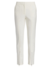 Derek Lam 10 Crosby Van Cropped Zipper Pants In Soft White