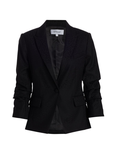 Derek Lam 10 Crosby Ralph Ruched-sleeve Jacket In Black