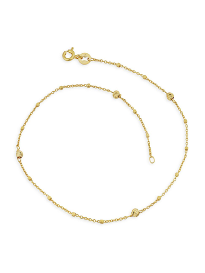 Oradina 14k Yellow Gold Flutter By Anklet