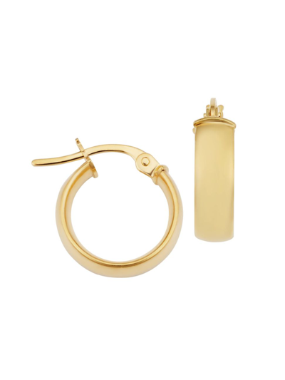 Oradina 18k Yellow Gold Forever And Ever Mini Hoops
